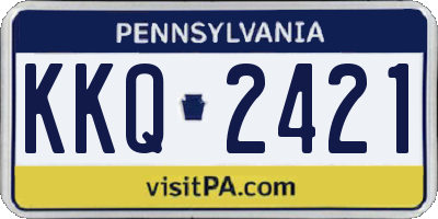 PA license plate KKQ2421