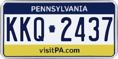 PA license plate KKQ2437