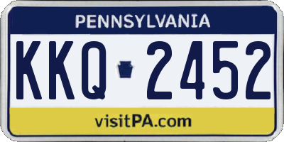 PA license plate KKQ2452