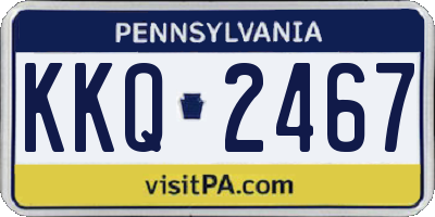 PA license plate KKQ2467