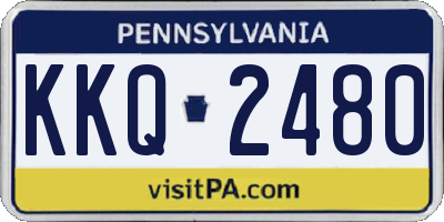 PA license plate KKQ2480