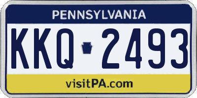 PA license plate KKQ2493