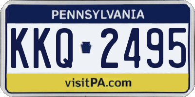 PA license plate KKQ2495