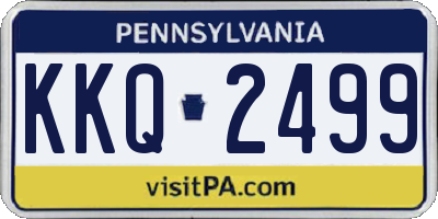 PA license plate KKQ2499