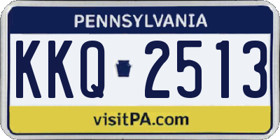 PA license plate KKQ2513