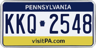 PA license plate KKQ2548
