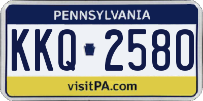 PA license plate KKQ2580