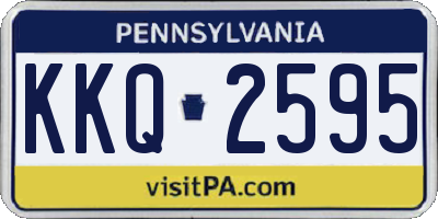 PA license plate KKQ2595