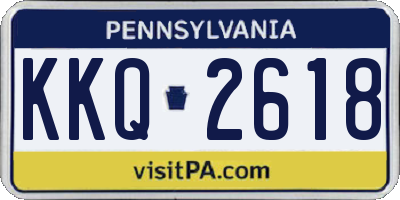 PA license plate KKQ2618