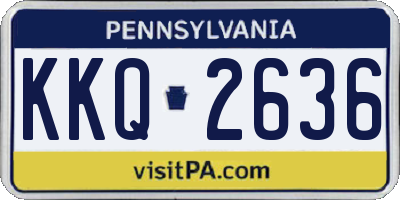 PA license plate KKQ2636