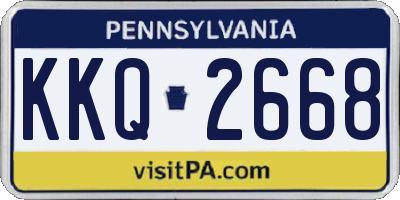 PA license plate KKQ2668