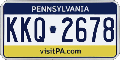 PA license plate KKQ2678