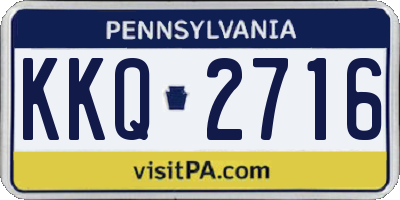 PA license plate KKQ2716