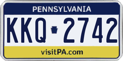 PA license plate KKQ2742