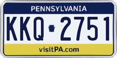 PA license plate KKQ2751