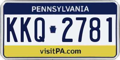 PA license plate KKQ2781