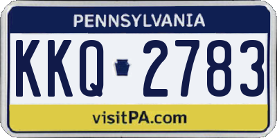 PA license plate KKQ2783