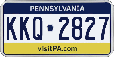 PA license plate KKQ2827