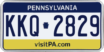 PA license plate KKQ2829