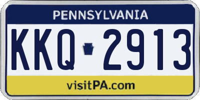 PA license plate KKQ2913