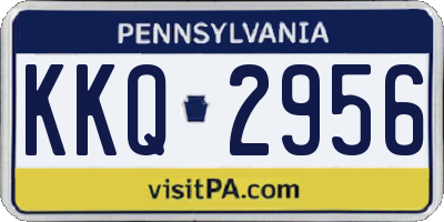 PA license plate KKQ2956