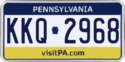 PA license plate KKQ2968
