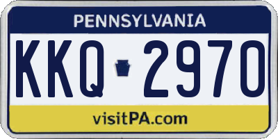 PA license plate KKQ2970