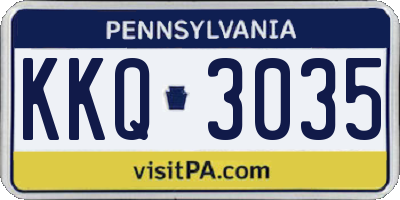 PA license plate KKQ3035