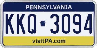 PA license plate KKQ3094