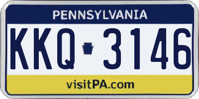PA license plate KKQ3146