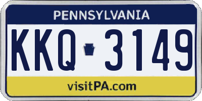 PA license plate KKQ3149