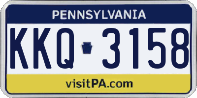 PA license plate KKQ3158