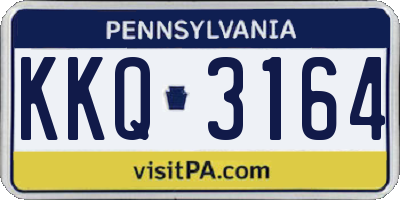 PA license plate KKQ3164