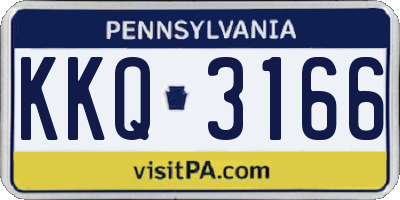 PA license plate KKQ3166