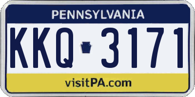 PA license plate KKQ3171