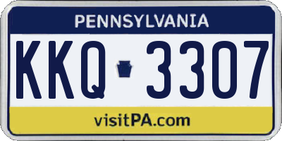 PA license plate KKQ3307