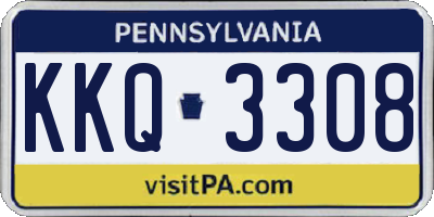 PA license plate KKQ3308