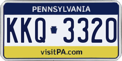 PA license plate KKQ3320