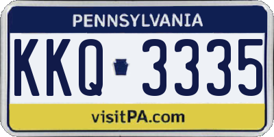 PA license plate KKQ3335