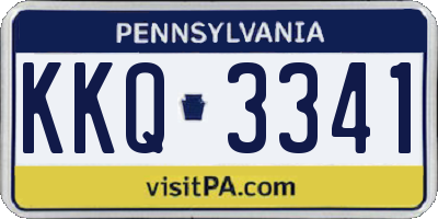 PA license plate KKQ3341