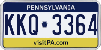 PA license plate KKQ3364