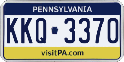 PA license plate KKQ3370