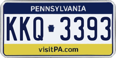 PA license plate KKQ3393
