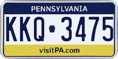 PA license plate KKQ3475