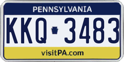 PA license plate KKQ3483