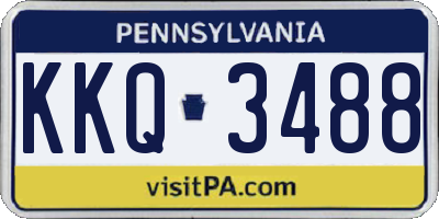 PA license plate KKQ3488