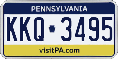 PA license plate KKQ3495