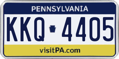 PA license plate KKQ4405