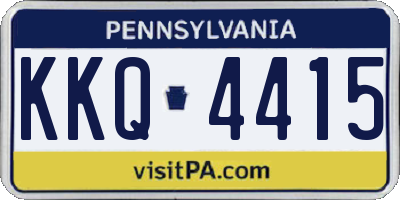 PA license plate KKQ4415