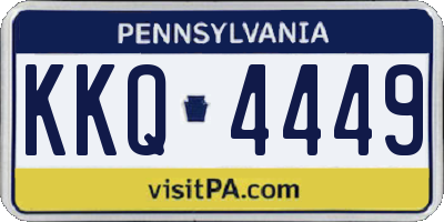 PA license plate KKQ4449